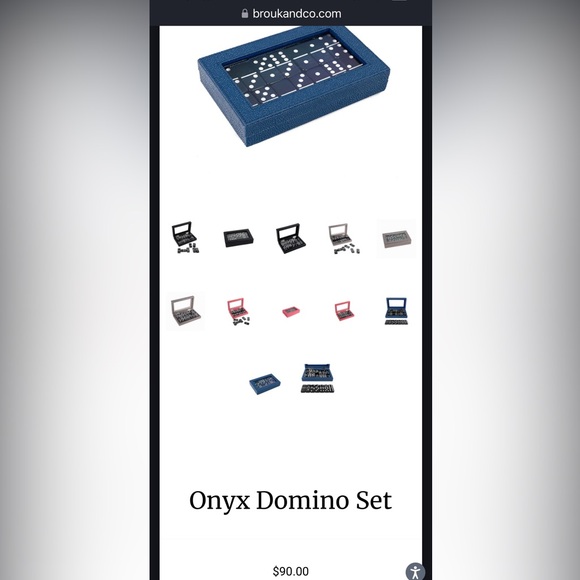 NWT Brouk and Co Luxurious ONYX domino set - Picture 5 of 5